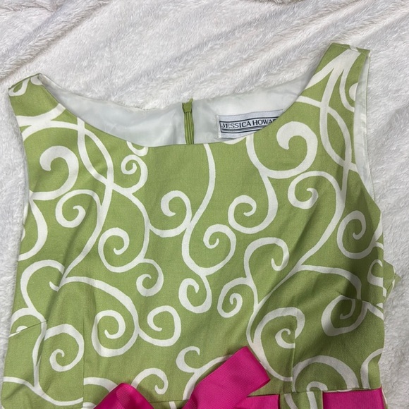 Jessica Howard Green Sleeveless A-Line Dress - Picture 2 of 9
